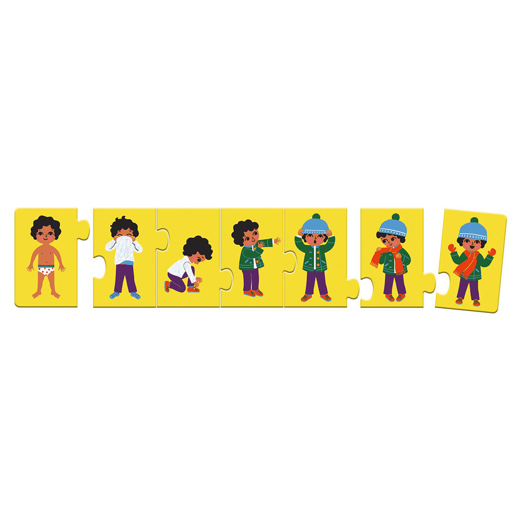djeco puzzel aankleden in de winter - 10st