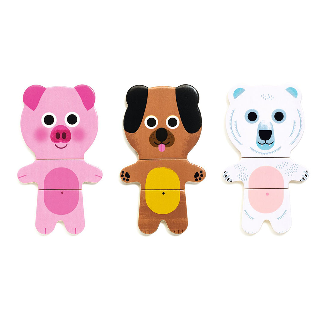 djeco puzzel dieren - 6x3st