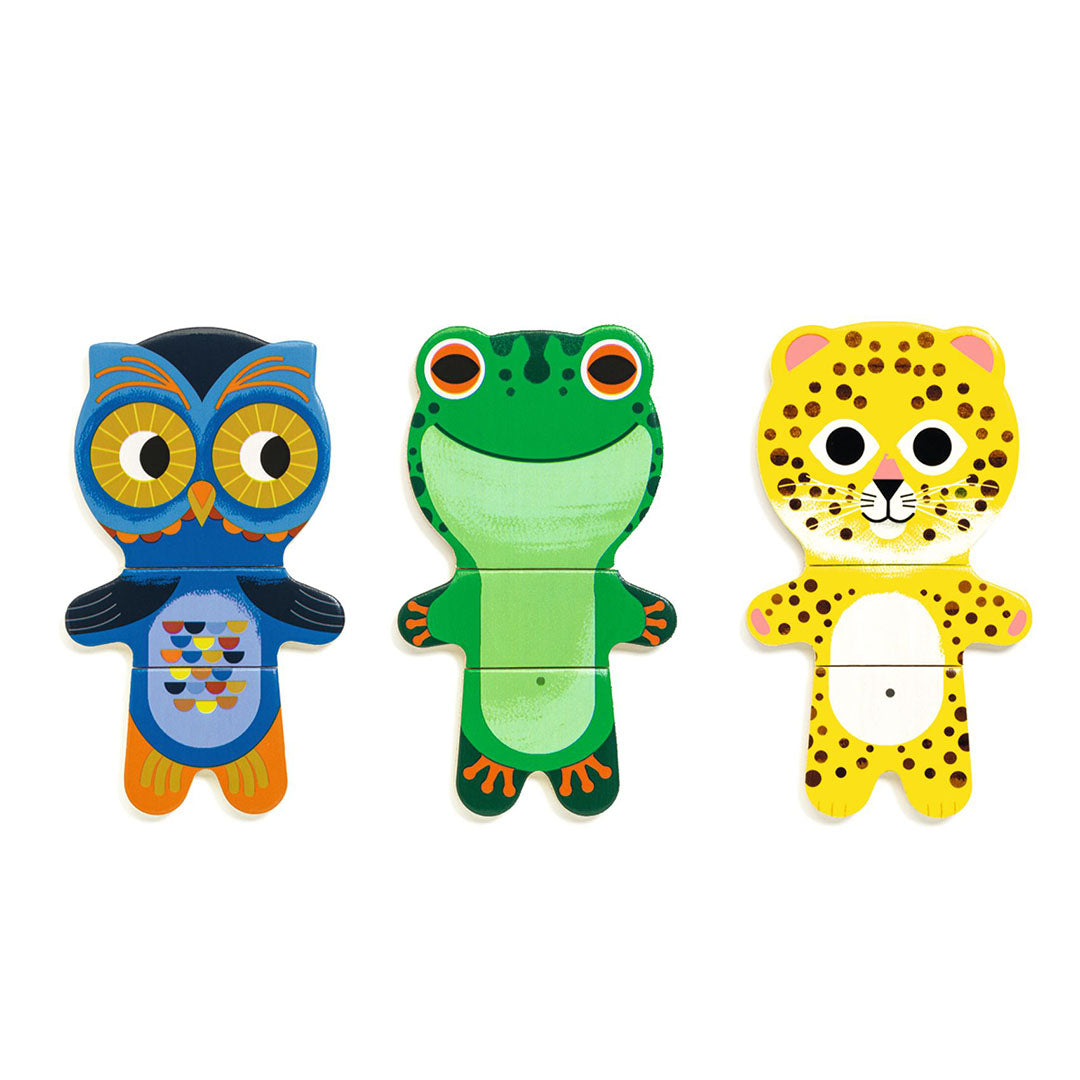 djeco puzzel dieren - 6x3st