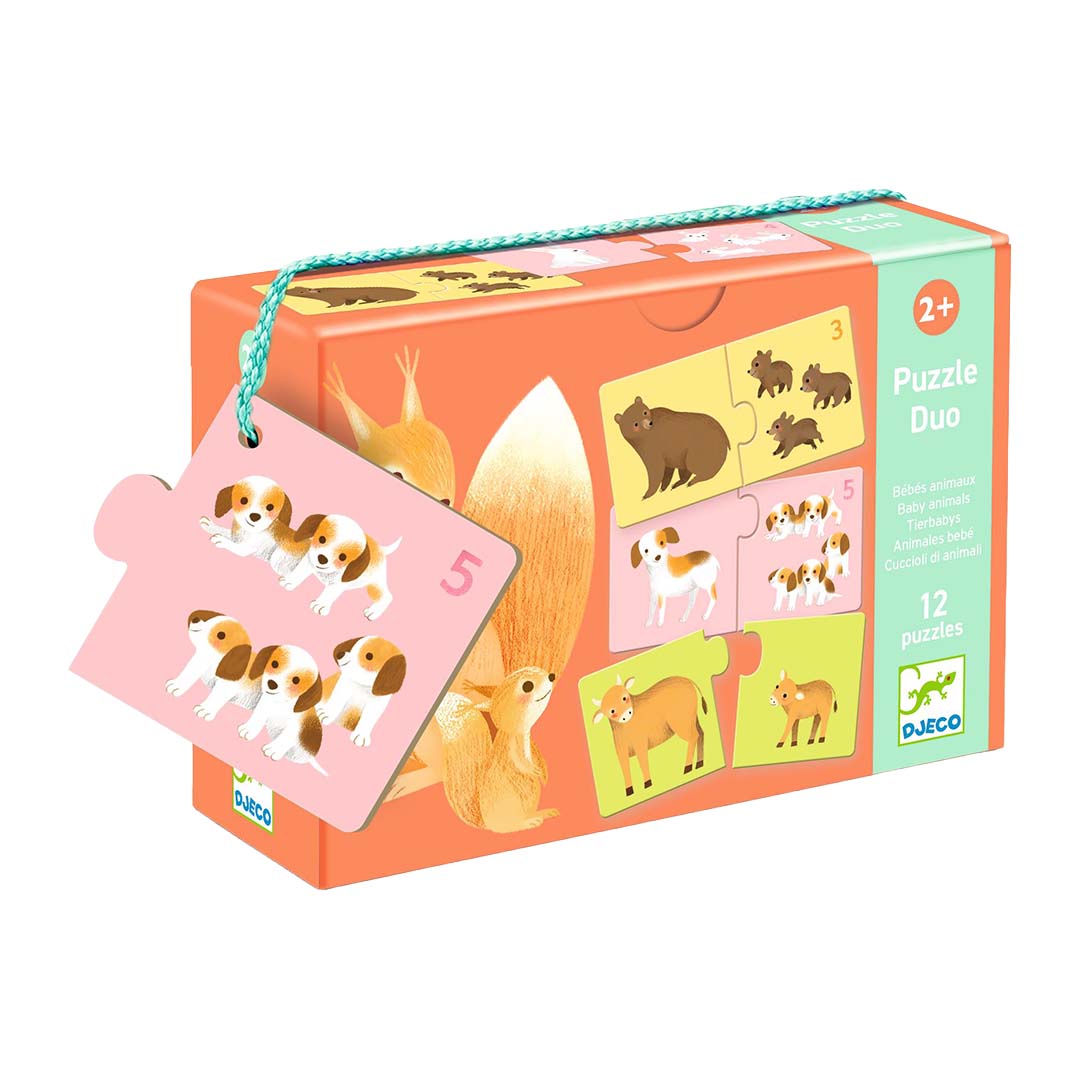 djeco puzzel duo babydieren - 12x2st | DJ08197 | 0