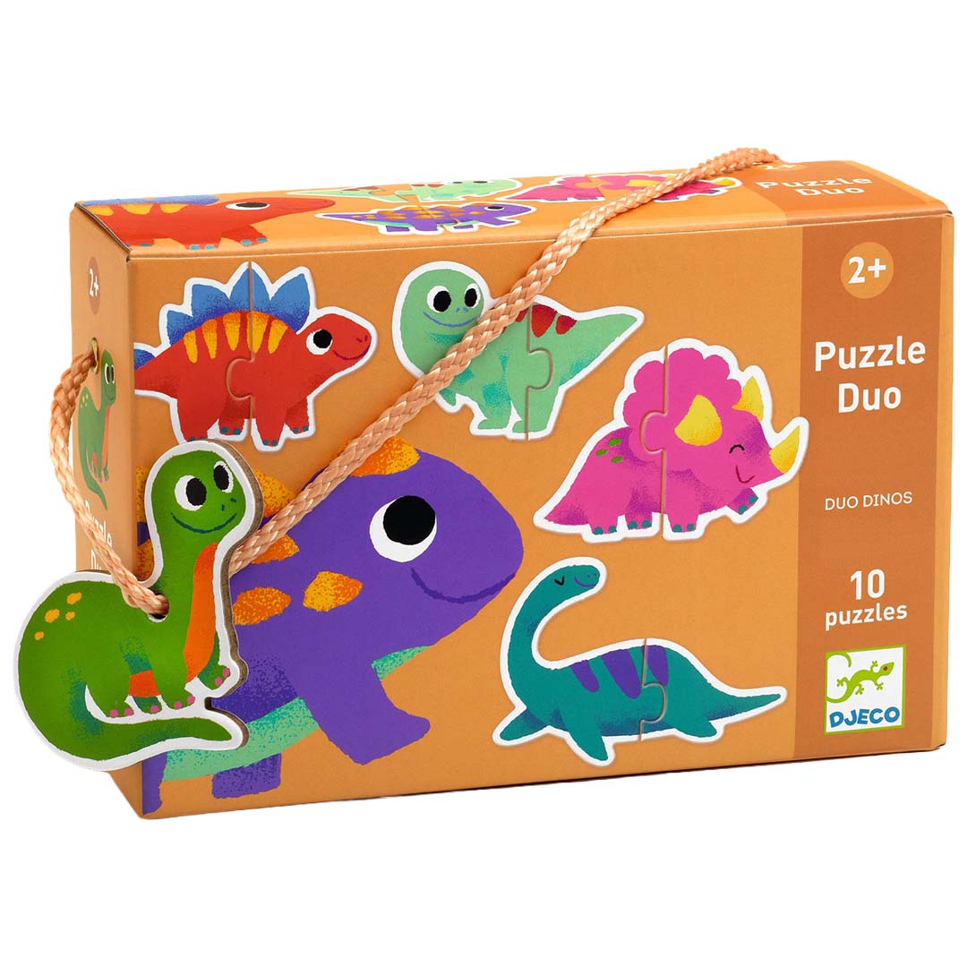 djeco puzzel duo dinosaurussen 10x2st