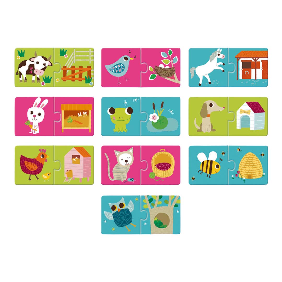 djeco puzzel duo leefruimte (10x2st) | DJ08164 | 2