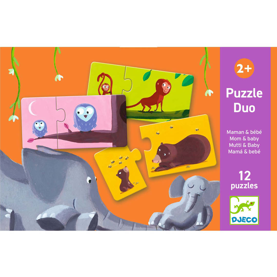 djeco puzzel duo mama & baby (12x2st) | DJ08157 | 3