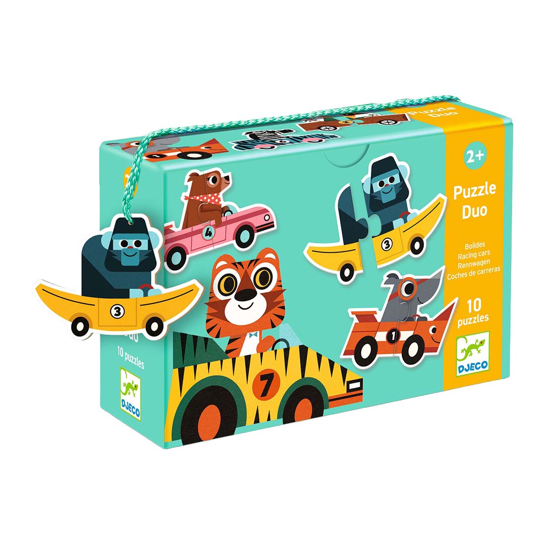 djeco puzzel duo racewagens 10x2st | DJ08148 | 0