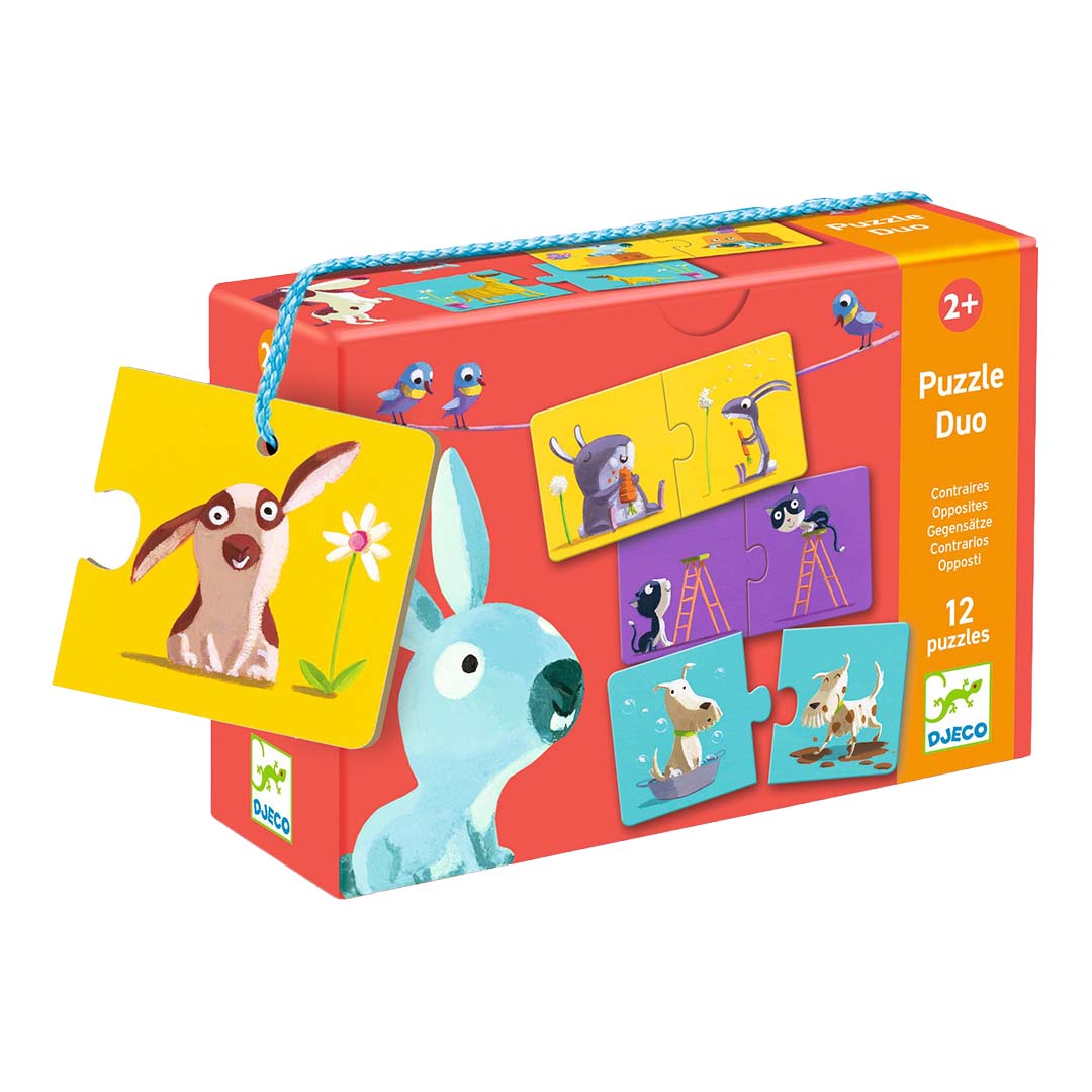 djeco puzzle duo - contraires (12x2 pièces)