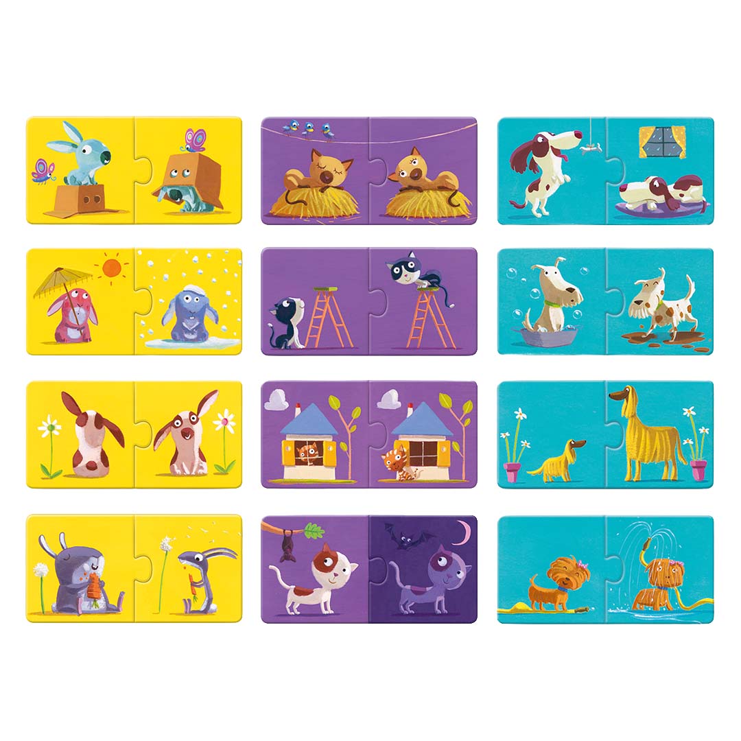 djeco puzzel duo verschillen (12x2st) | DJ08162 | 2
