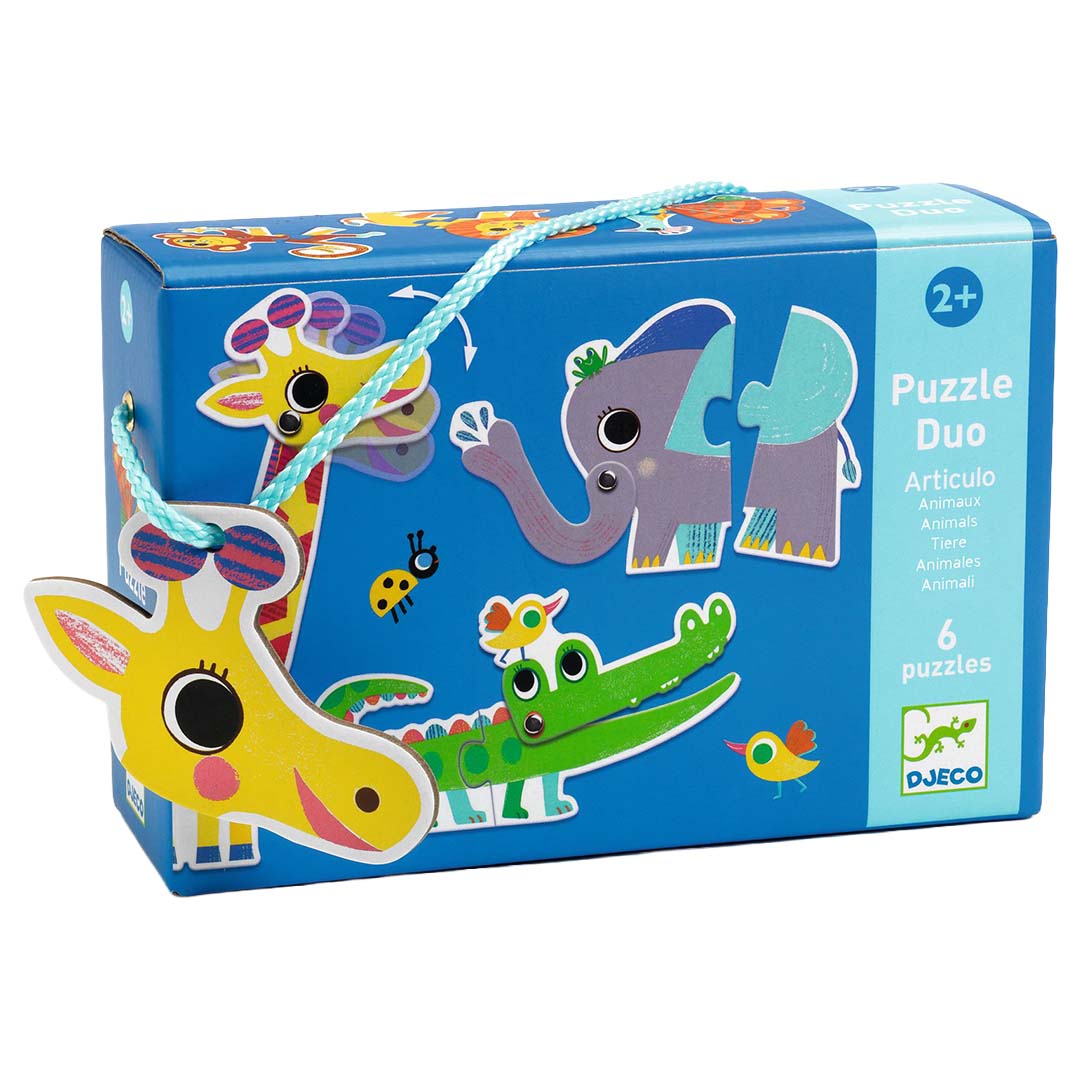djeco puzzel duo wilde dieren 6x2st | DJ08262 | 0