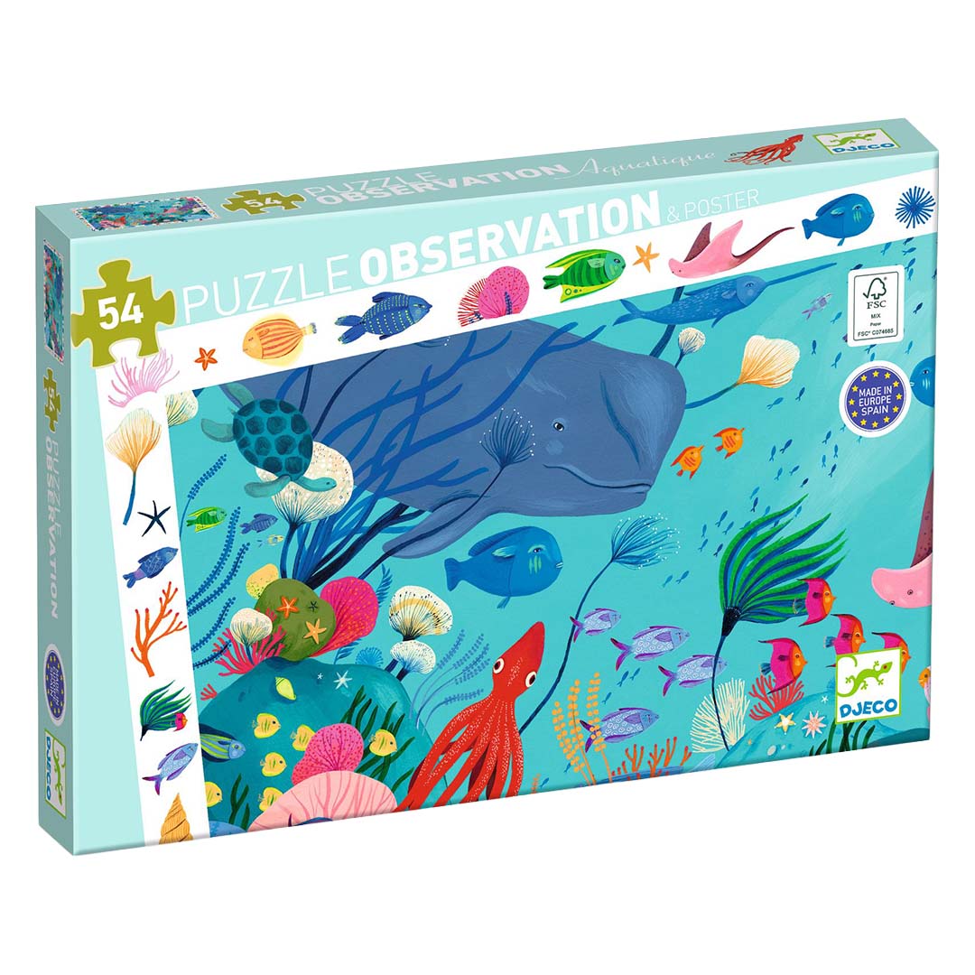 djeco puzzel observation aquatisch (54st) | DJ07562 | 0