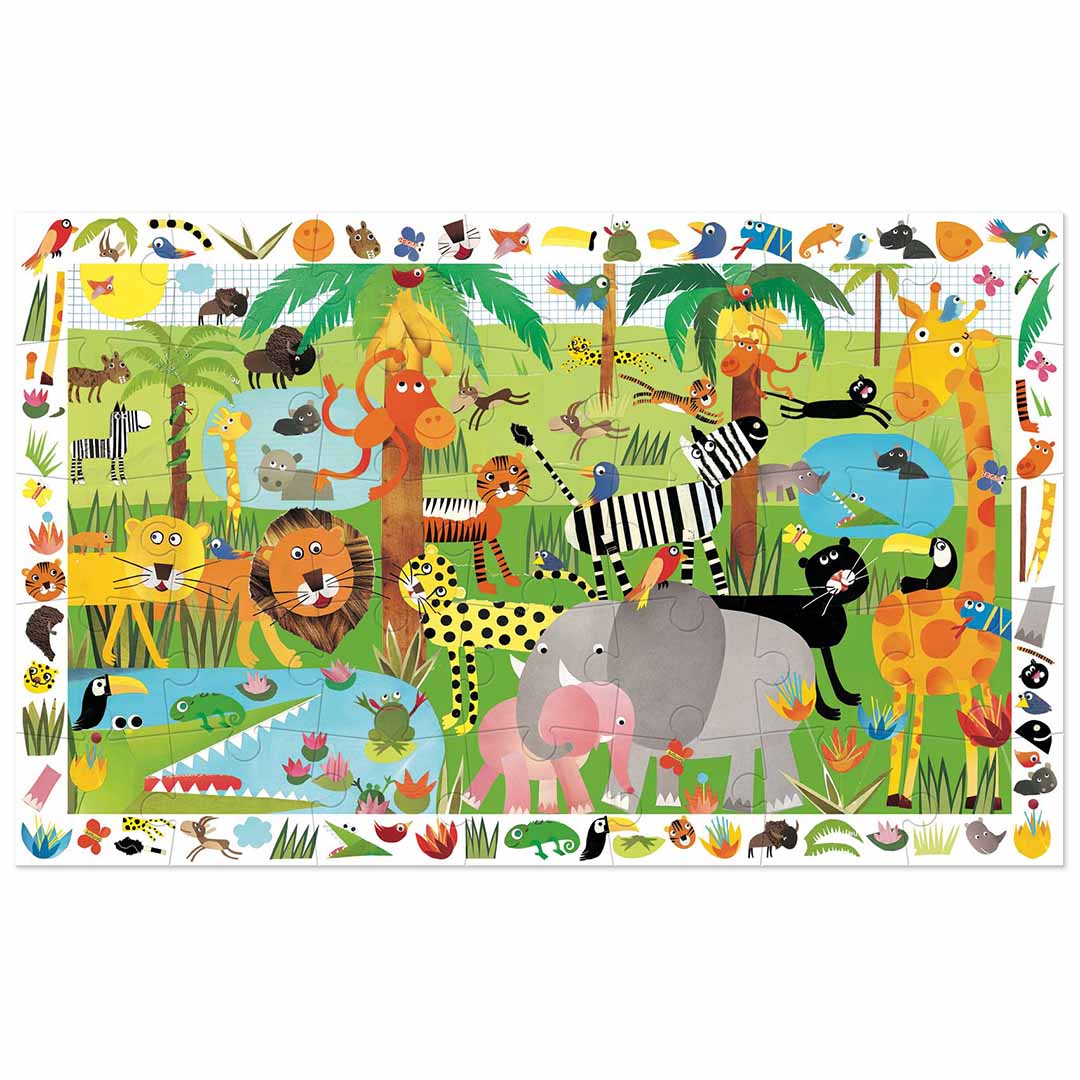 djeco puzzle observation jungle (35 pièces)
