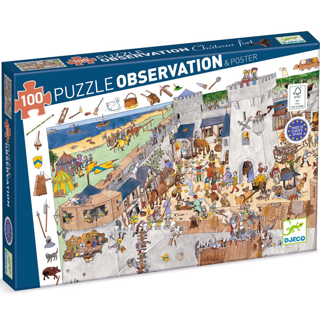 djeco puzzle observation château (100 pcs)