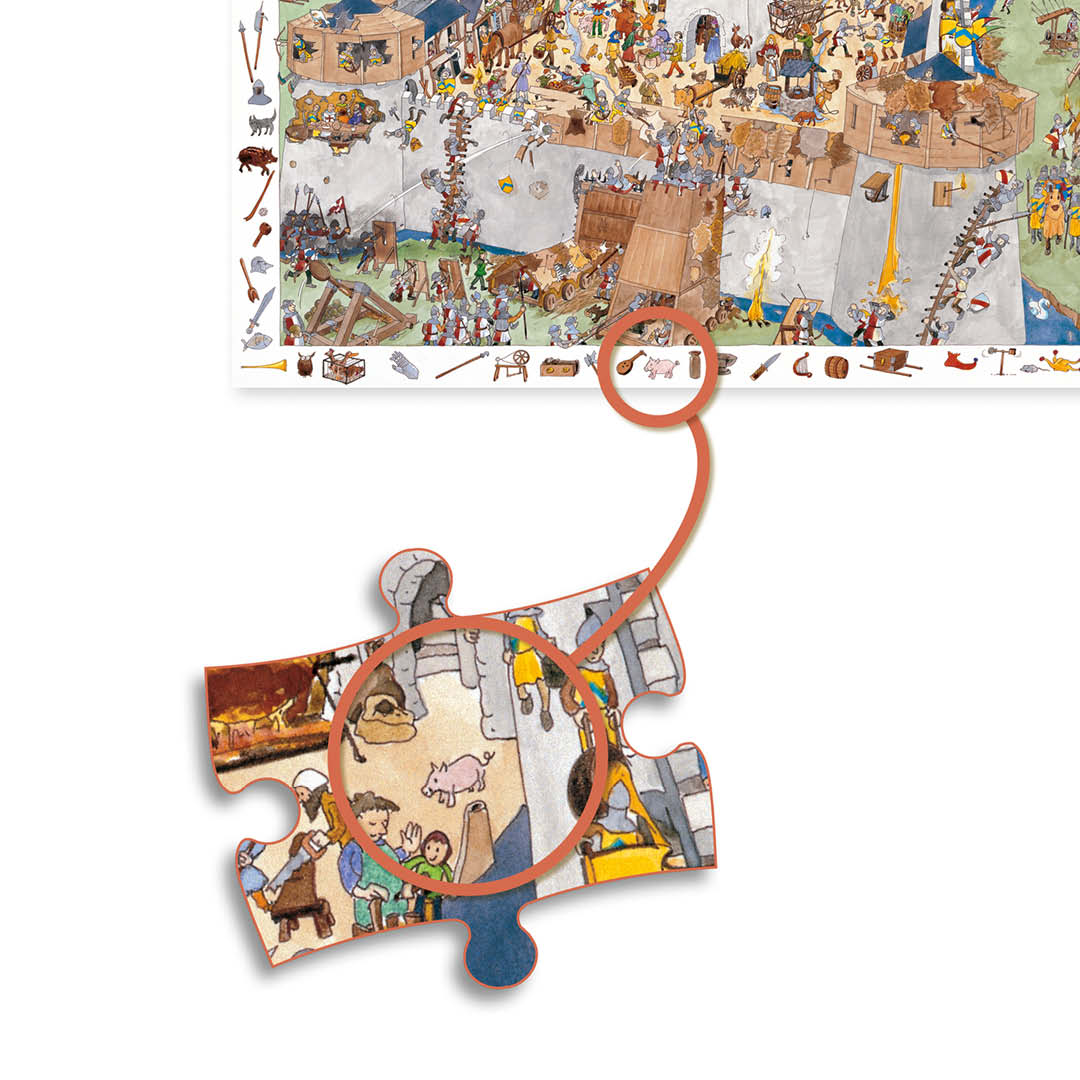djeco puzzle observation château (100 pcs)