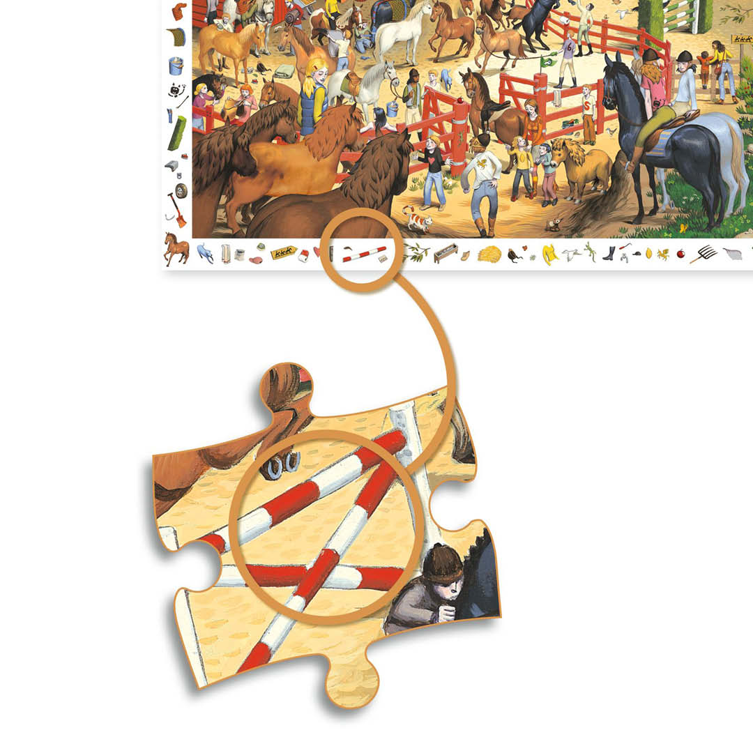 djeco puzzel observation paarden - 200st | DJ07454 | 3