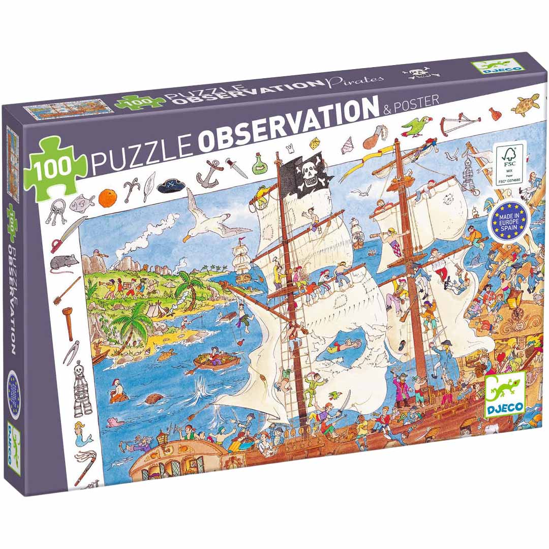 djeco puzzel observation piraten (100st)