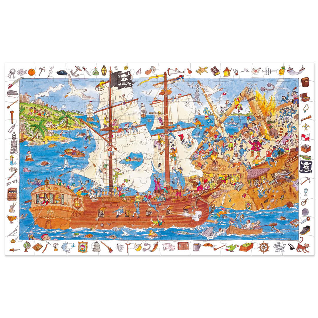 djeco puzzel observation piraten (100st) | DJ07506 | 1