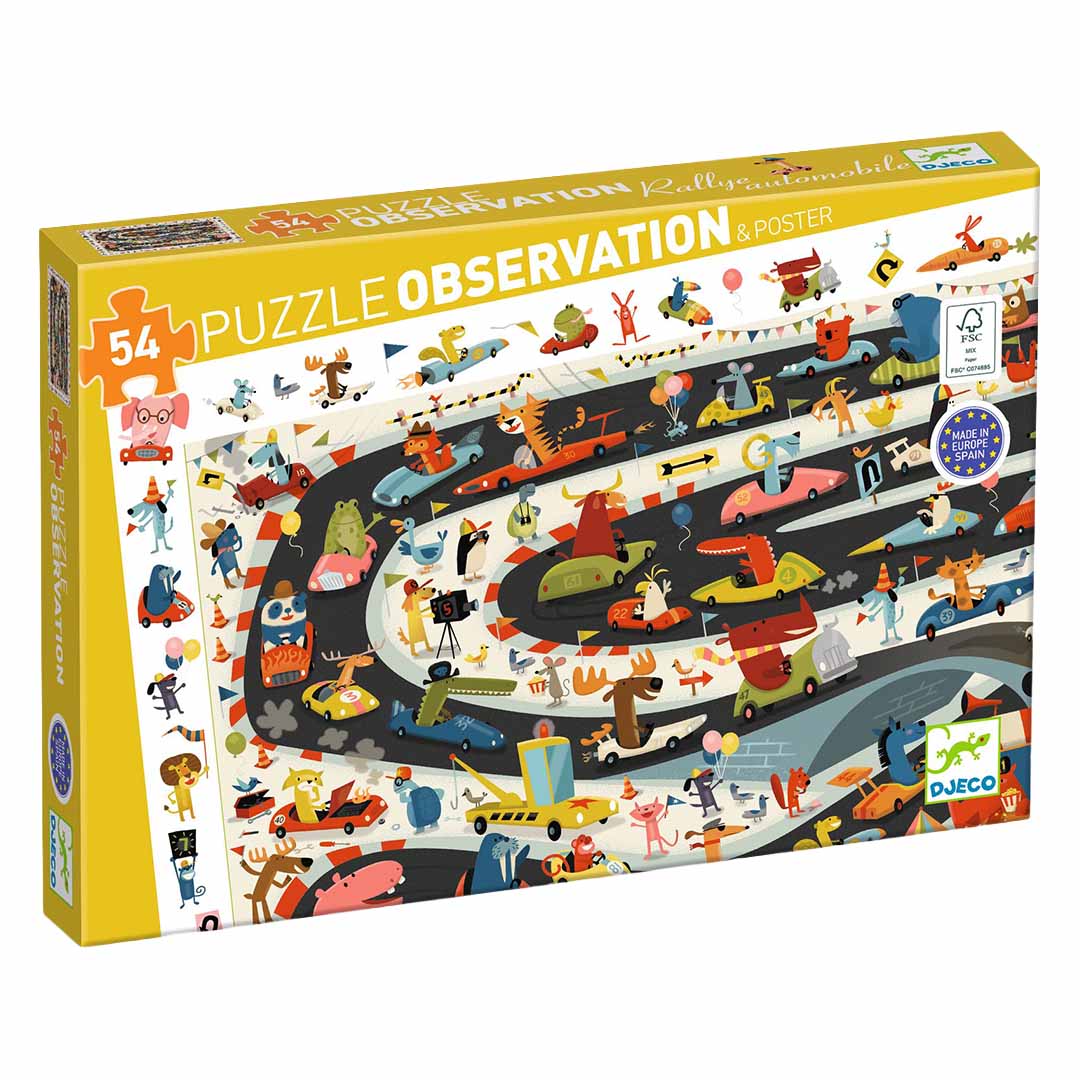 djeco puzzel observation racebaan - 54st | DJ07564 | 0