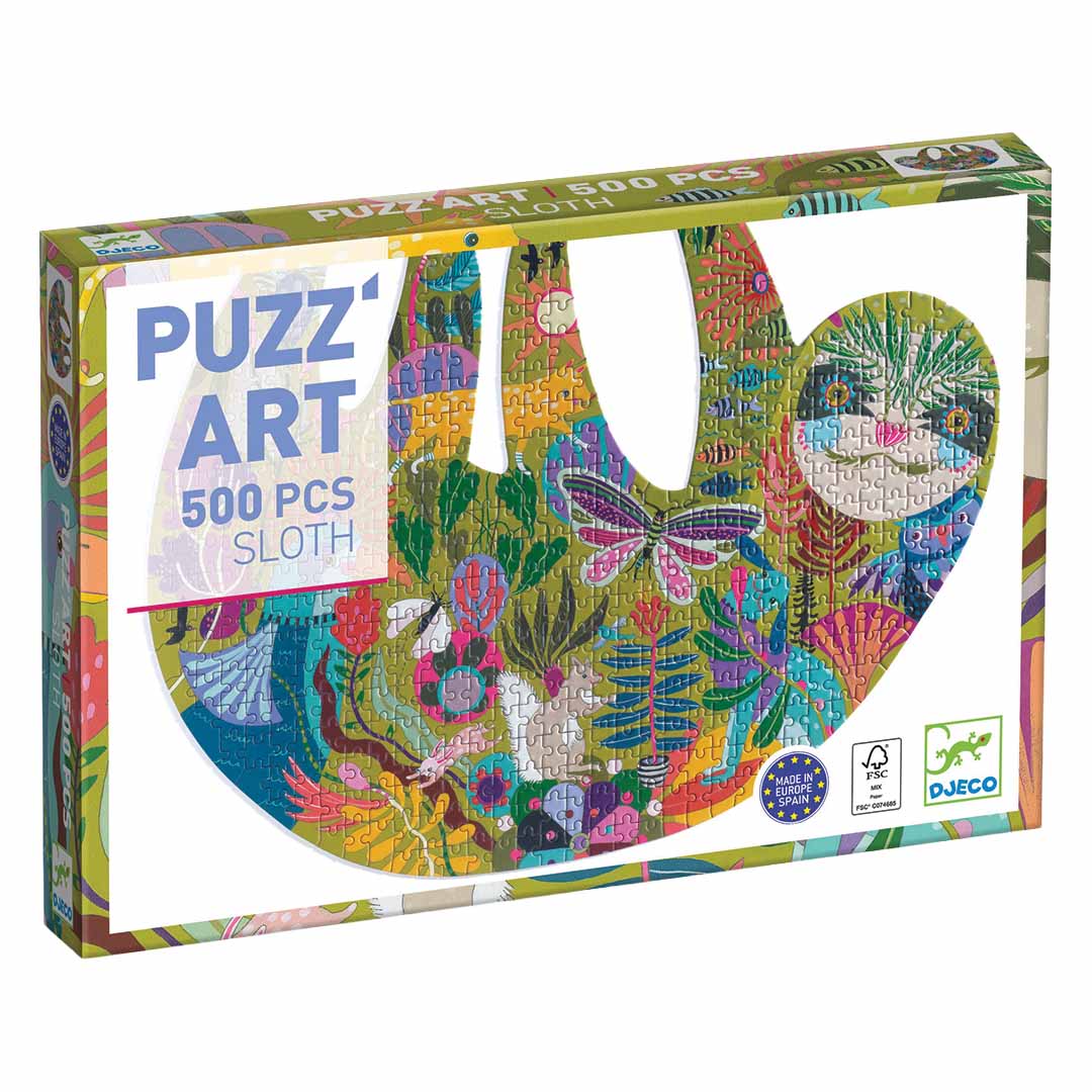 djeco puzzel puzz'art luiaard - 500st | DJ07662 | 1