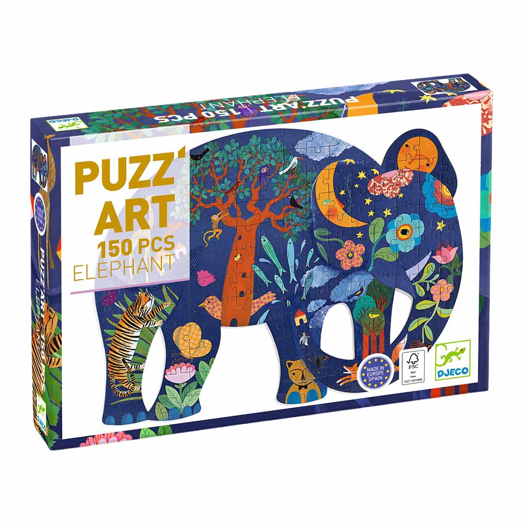 djeco puzzel puzz'art olifant - 150st | DJ07652 | 1