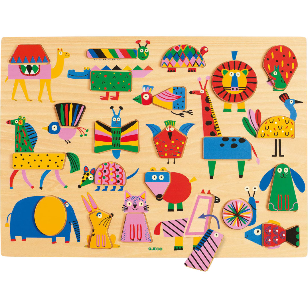 djeco puzzel puzzlo geo - 22st | DJ01836 | 1
