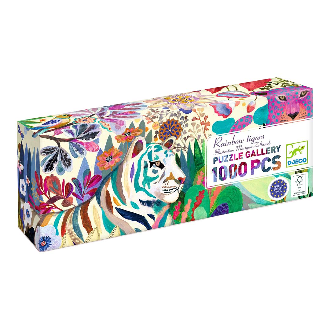 djeco puzzel regenboog tijgers (1000st) | DJ07647 | 0