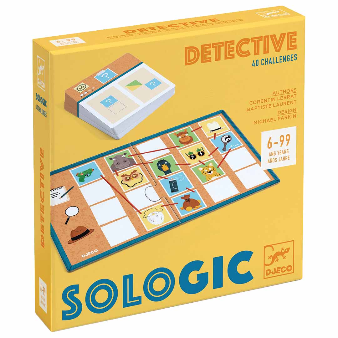 djeco jeu de puzzle sologic - détective