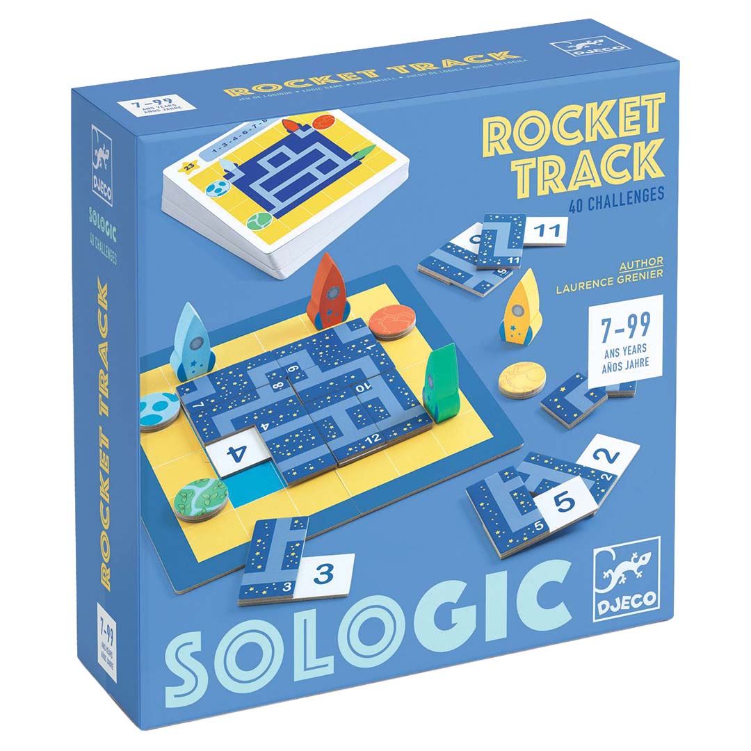 djeco jeu de puzzle sologic - rocket track