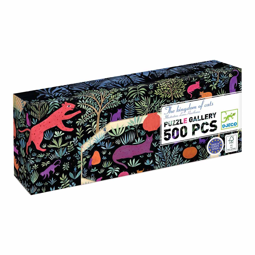 djeco puzzle the kingdom of cats - 500 pcs