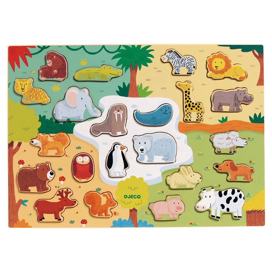 djeco reliëfpuzzel puzzlo animo - 22st | DJ01830 | 0