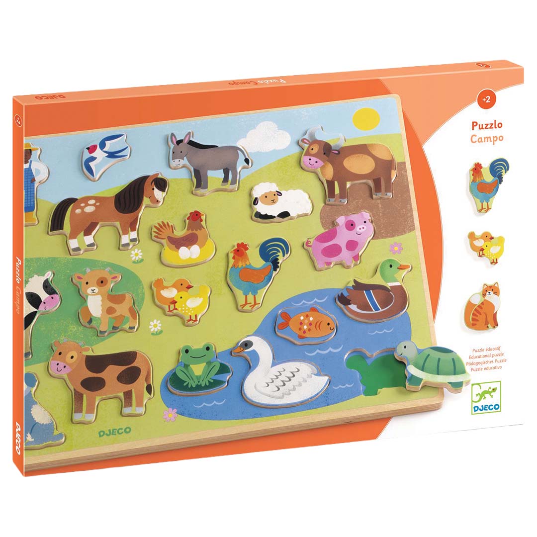 djeco reliëfpuzzel puzzlo campo - 22st | DJ01835 | 0