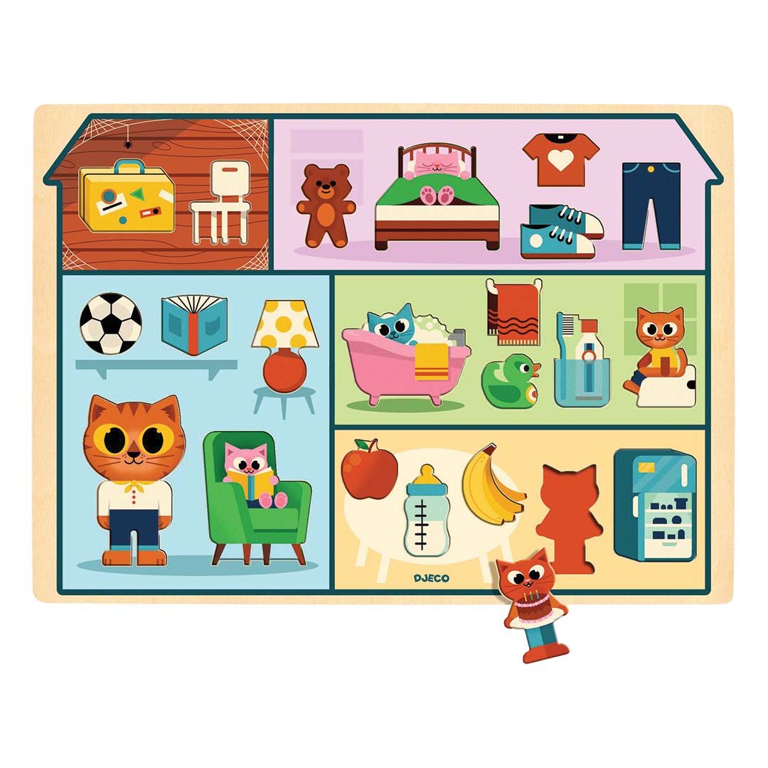 djeco reliëfpuzzel puzzlo house - 22st | DJ01834 | 0