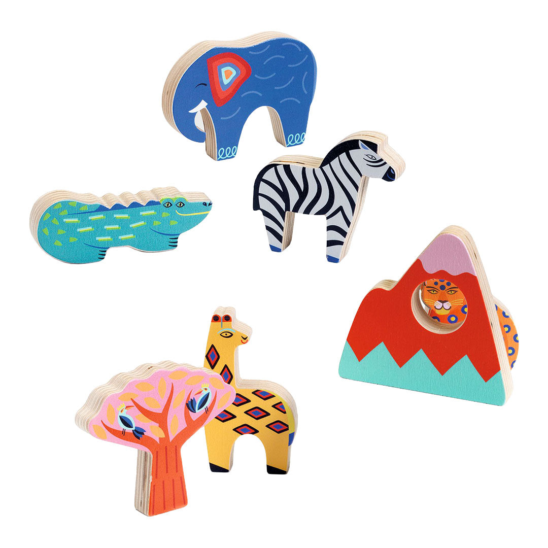 djeco reliëfpuzzel savanne - 7st | DJ01068 | 1