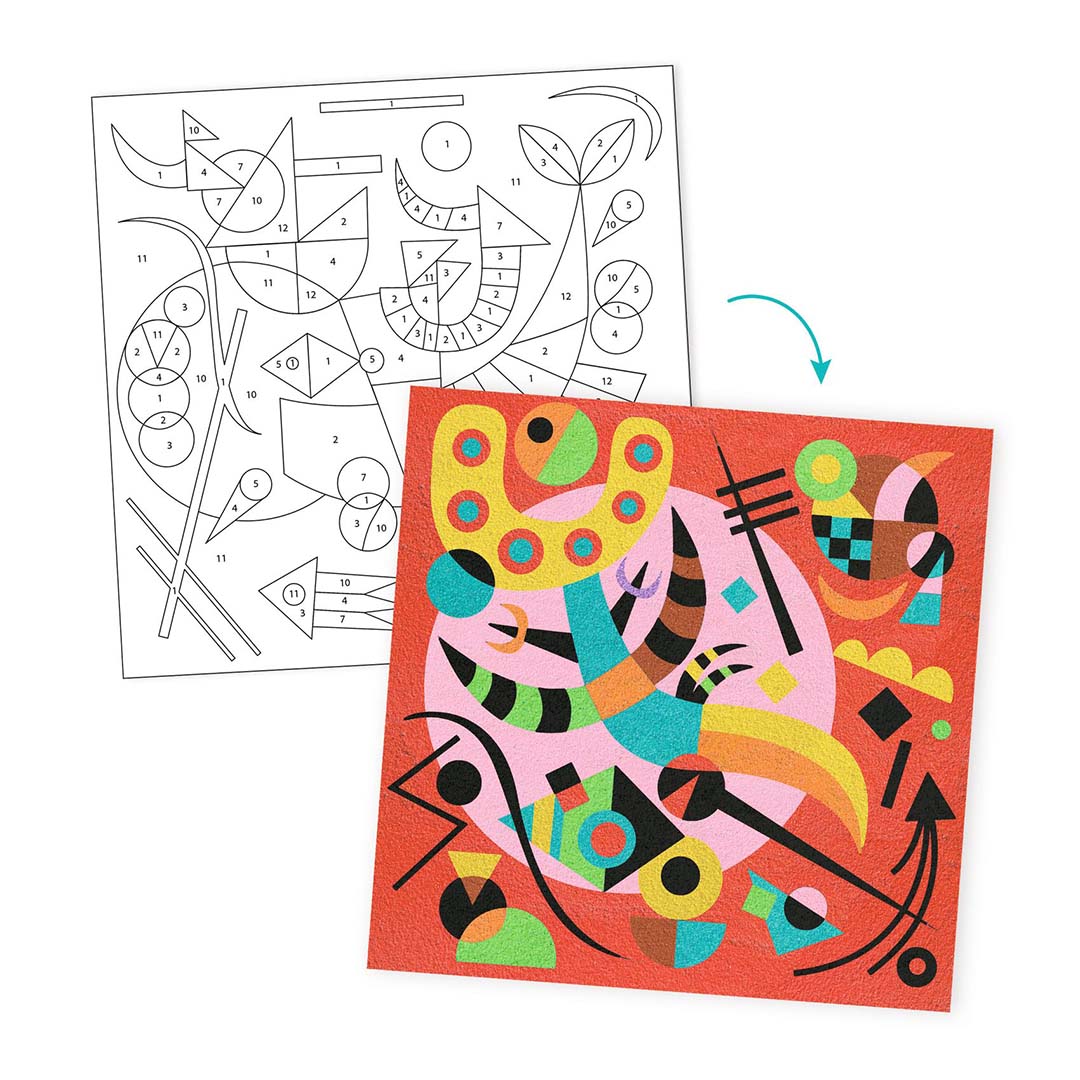 djeco schilderen op nummer abstract - kandinsky