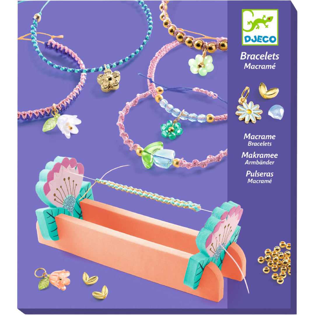djeco sieradenset diy - blue macrame bracelets | DJ00036 |  