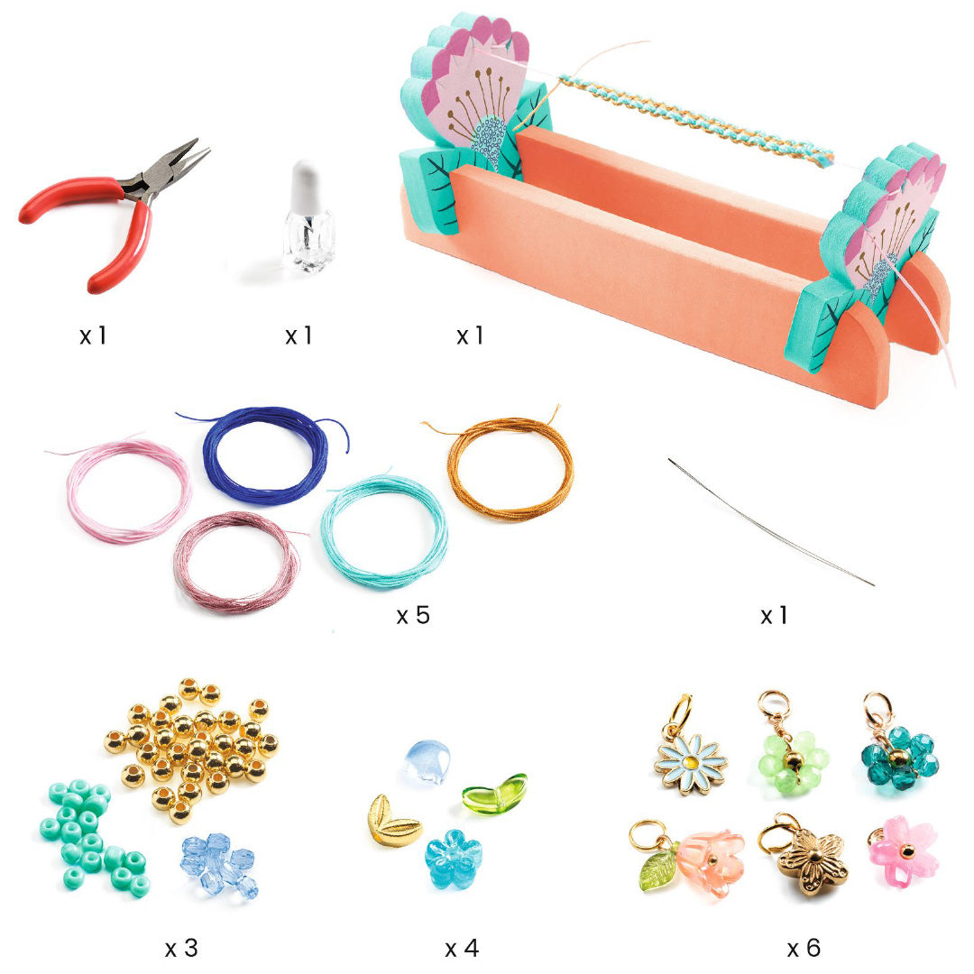 djeco sieradenset diy - blue macrame bracelets | DJ00036 | 1