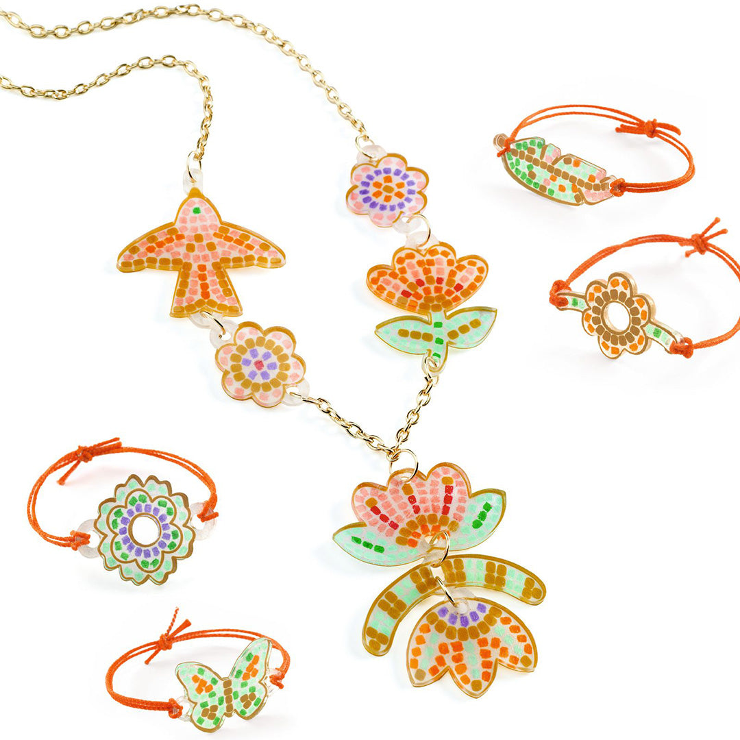 djeco sieradenset diy - feather and lotus | DJ79001 | 2