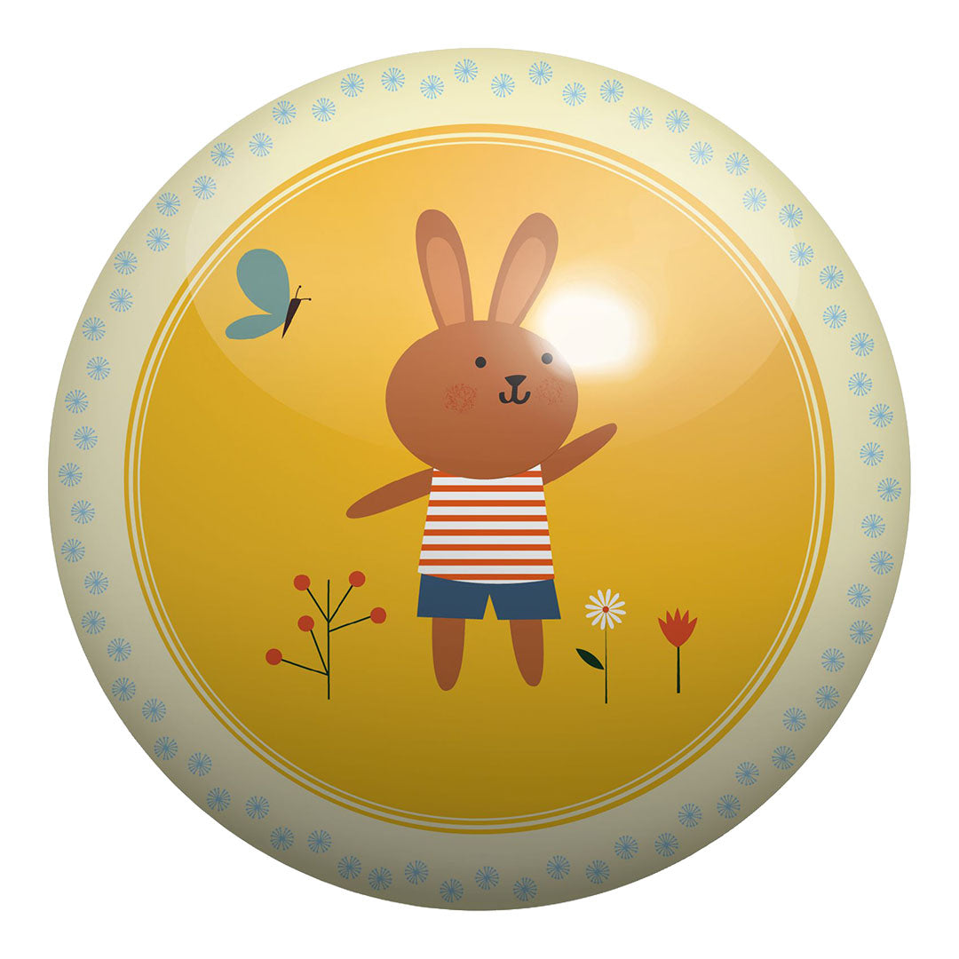 djeco balle de jeu lapin - 12 cm