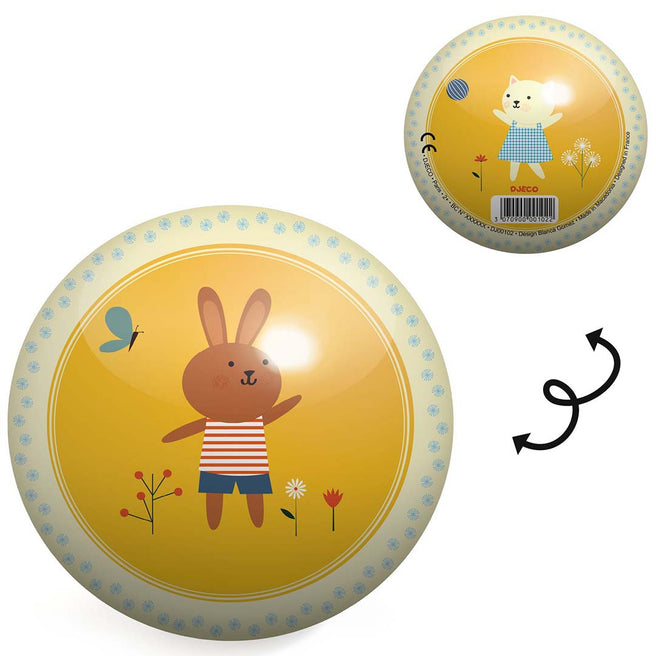 djeco ballon lapin - 12 cm