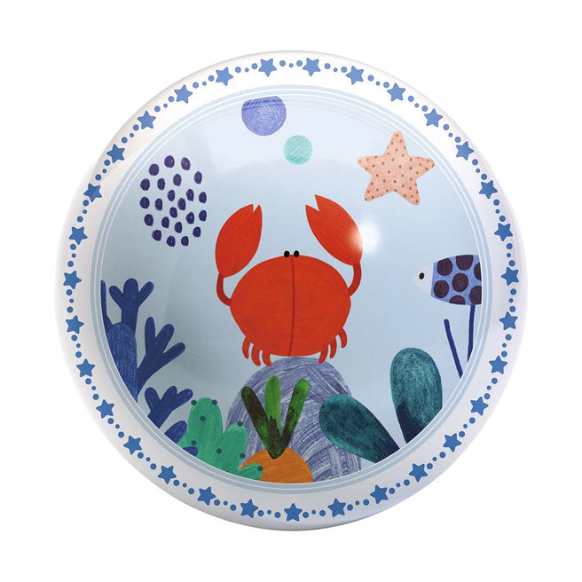 djeco ballon animaux marins - 22 cm