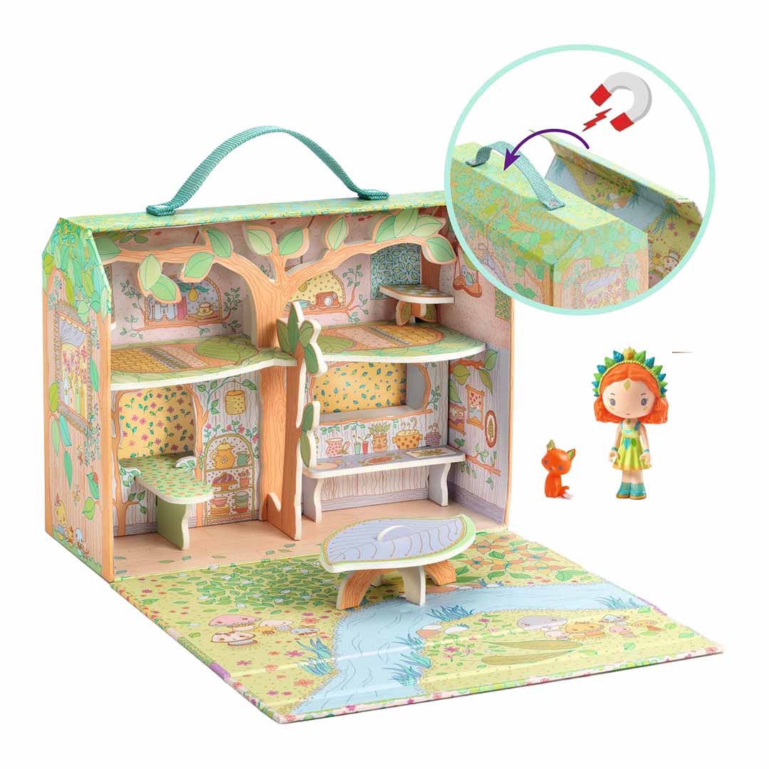 djeco maison de jeu sylvia & fox's house in the forest