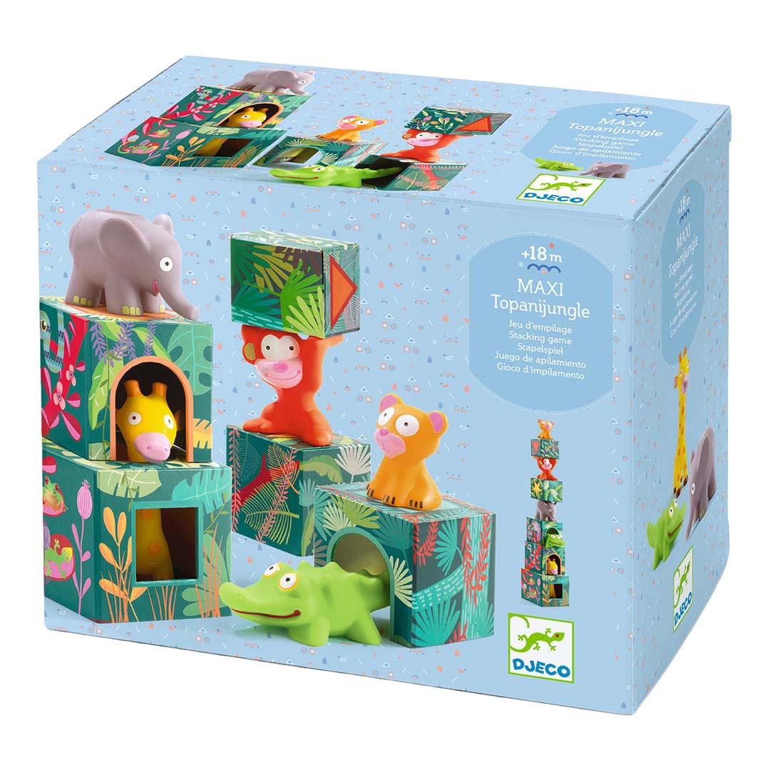 djeco bouwblokken jungledieren | DJ09101 | 1