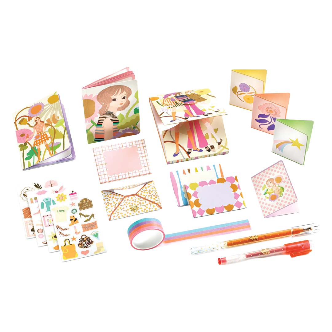djeco coffret de papeterie tinou - mode