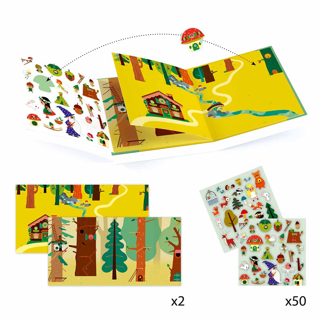 djeco stickerboek toverbos | DJ08956 | 1