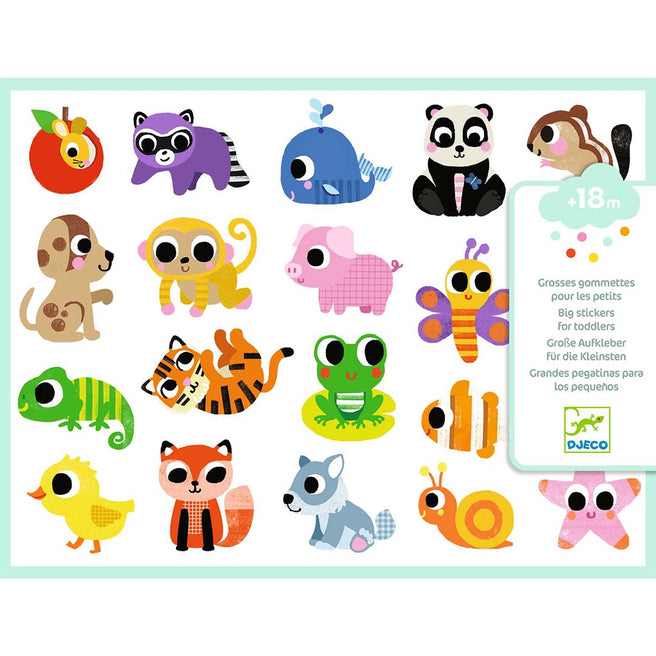 djeco stickers bébés animaux - 120 pièces