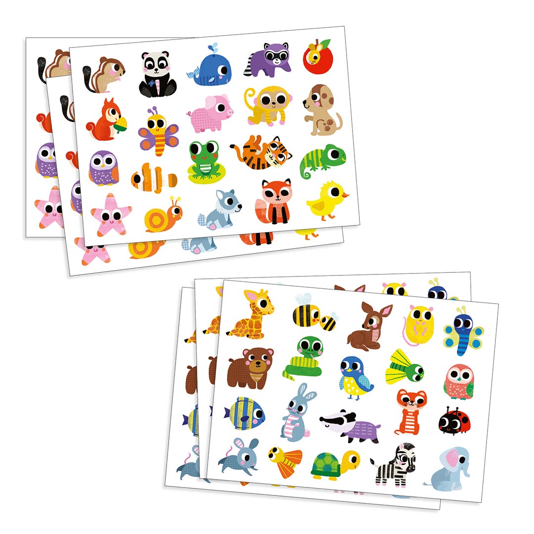 djeco stickers babydieren - 120st | DJ09084 | 1