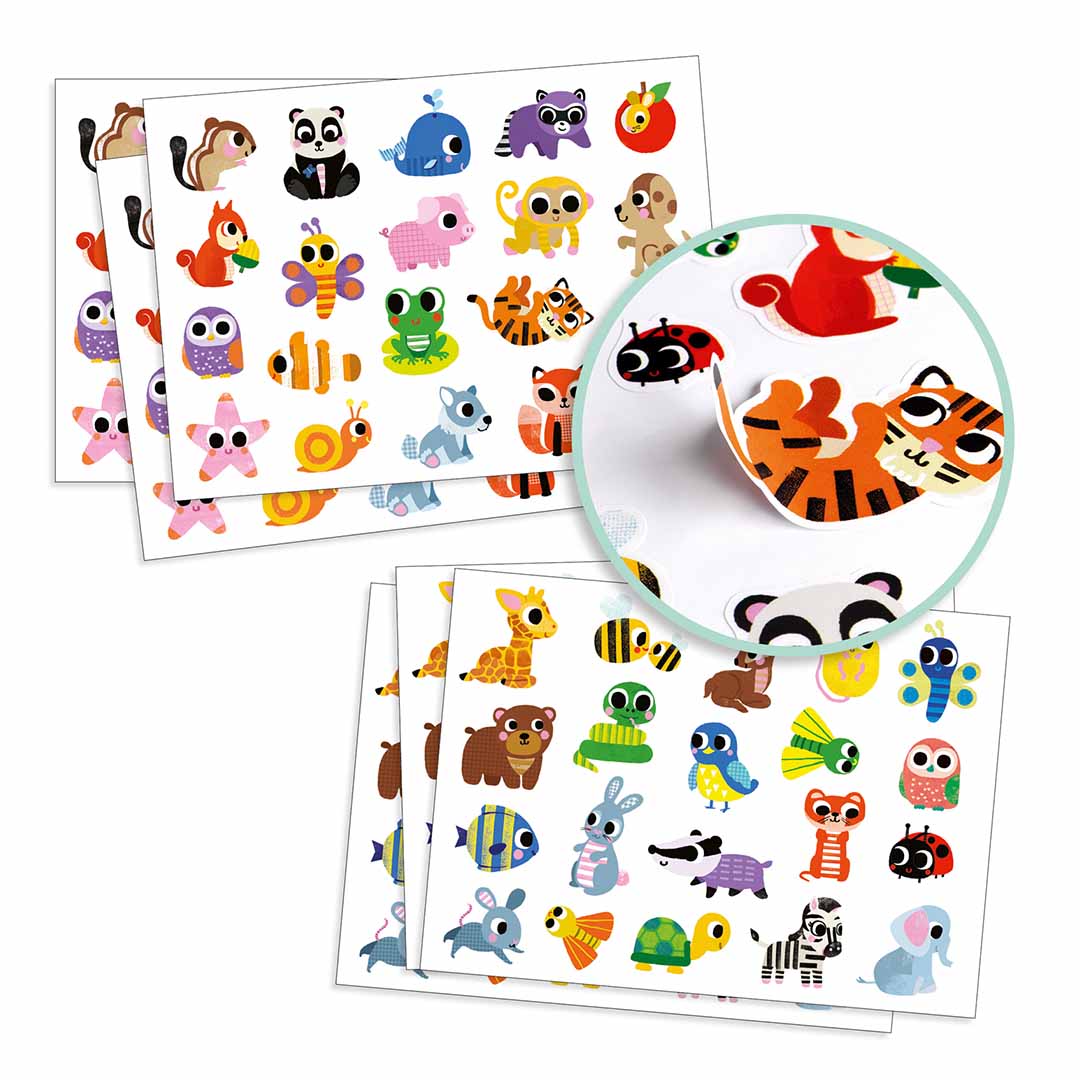 djeco stickers babydieren - 120st | DJ09084 | 2