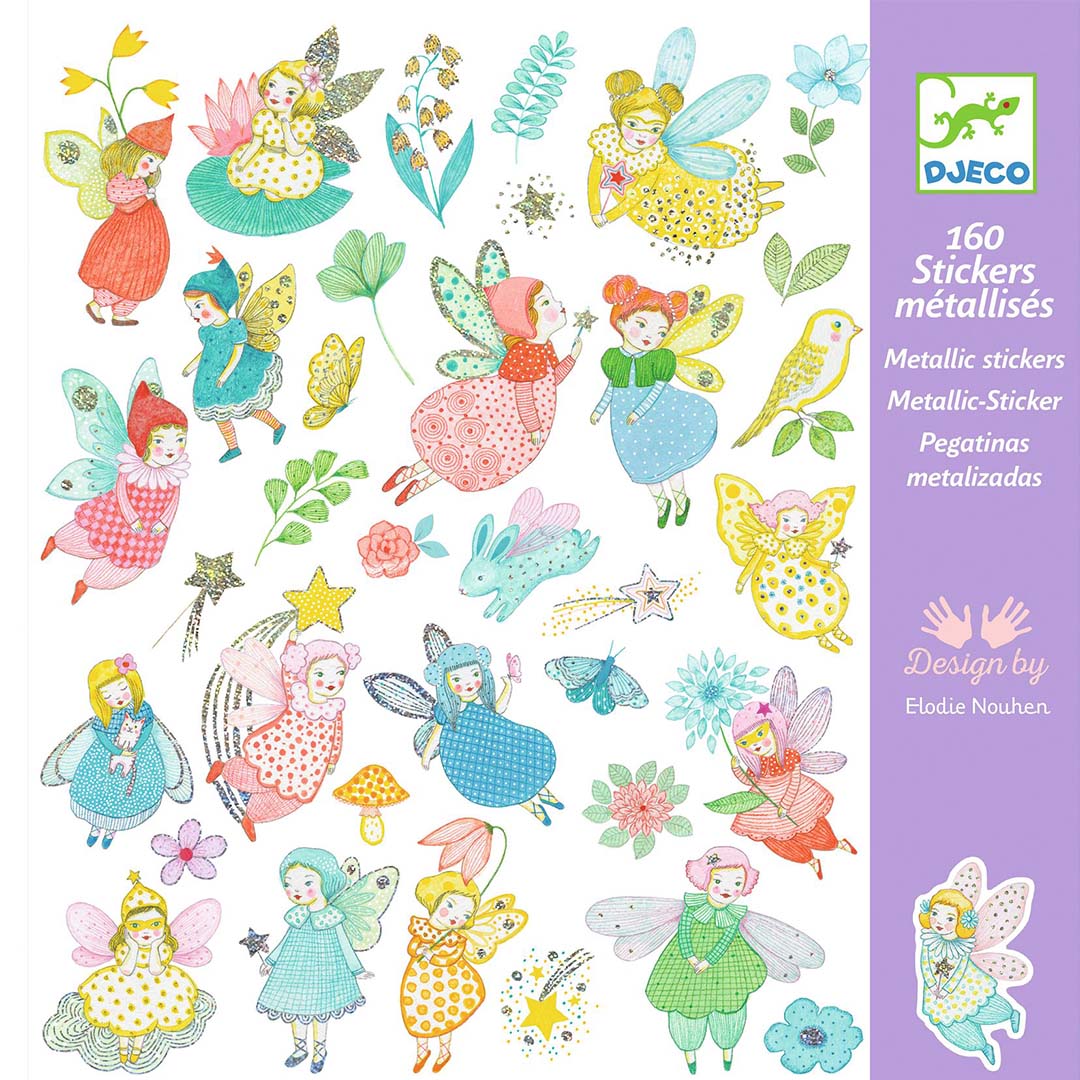 djeco stickers glinsterende feeën - 160st | DJ09554 | 0