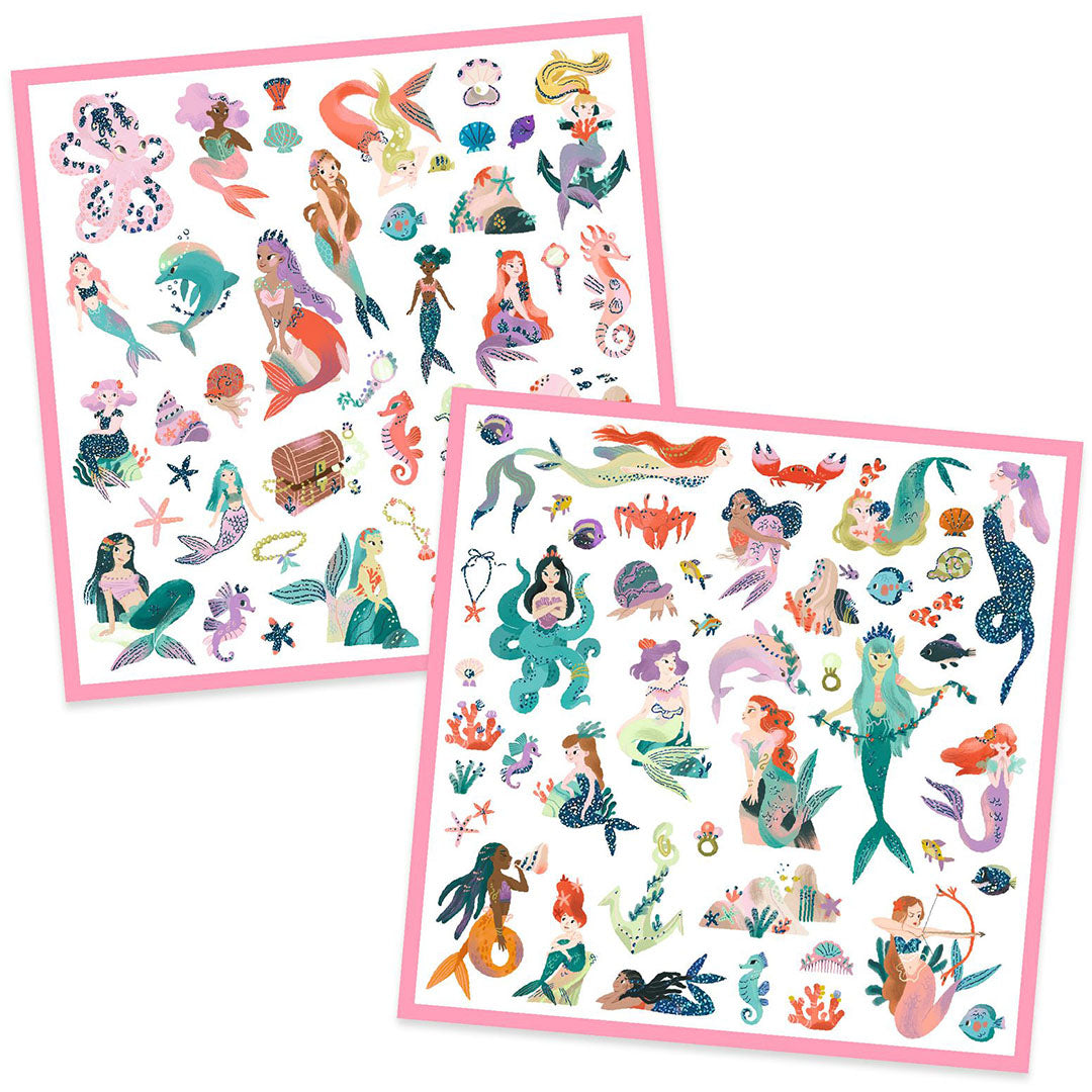 djeco stickers glinsterende zeemeerminnen - 160st | DJ09553 | 1