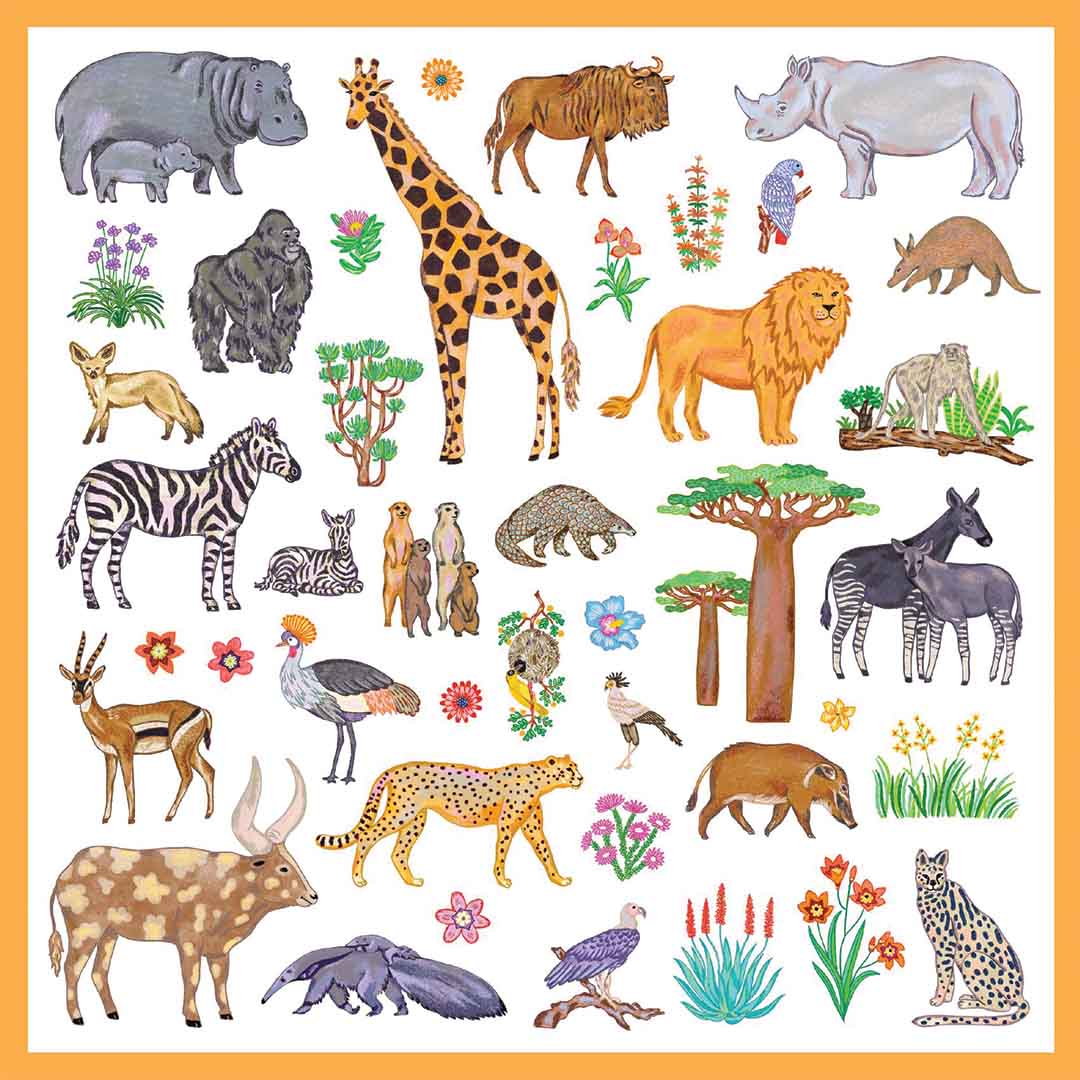 djeco stickers kenya - 160st | DJ09284 | 2
