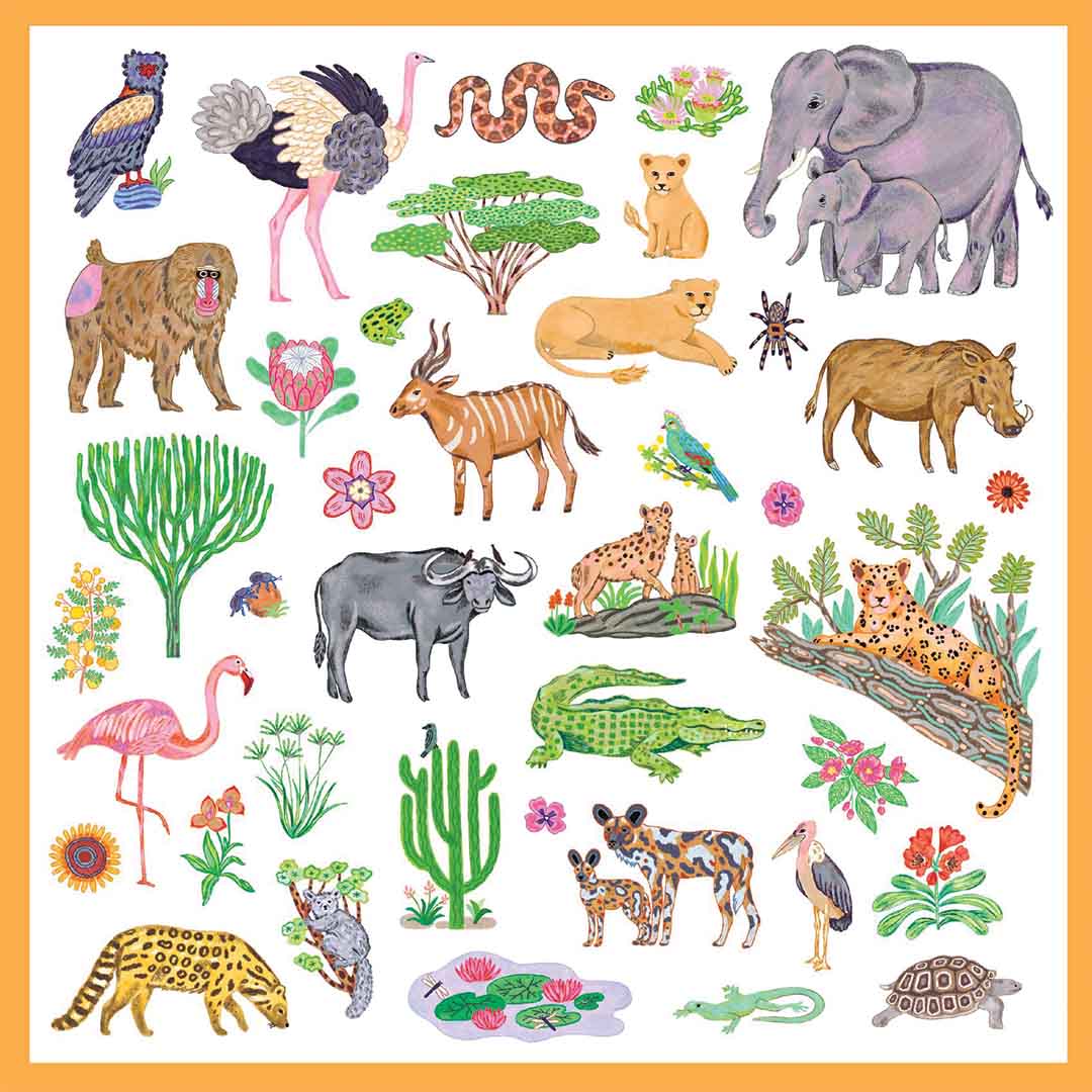 djeco stickers kenya - 160st | DJ09284 | 3