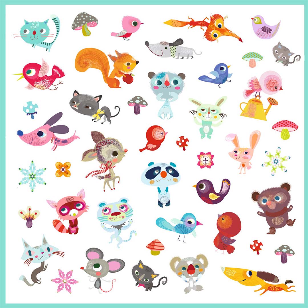 djeco stickers kleine vrienden - 160st | DJ08842 | 2