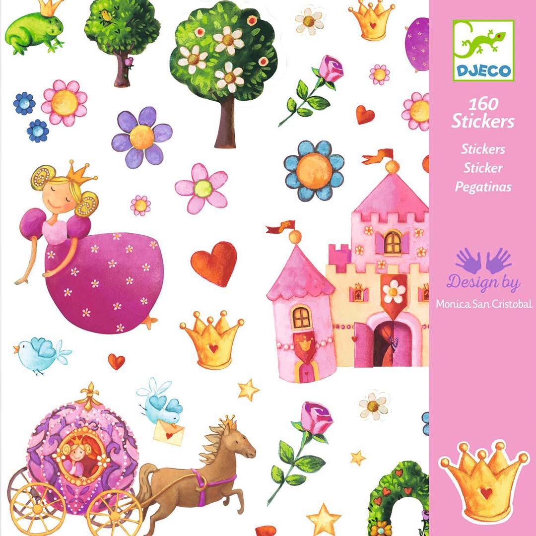 djeco stickers le goûter des princesses - 160 stickers